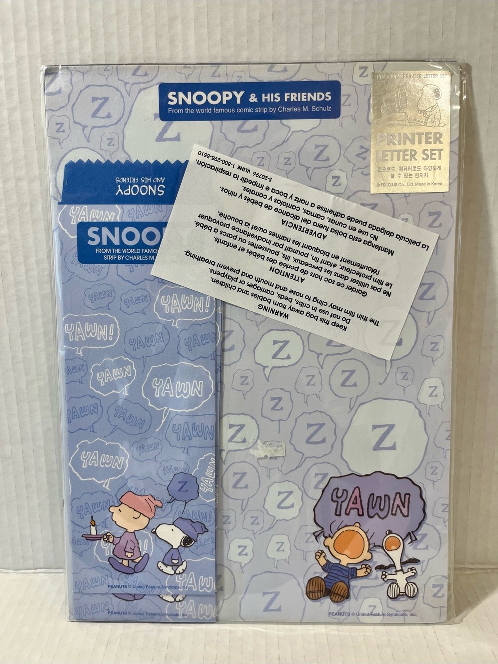 Vintage Snoopy Stationary Set Peanuts United Feature Syndicate, Inc. All Purpose